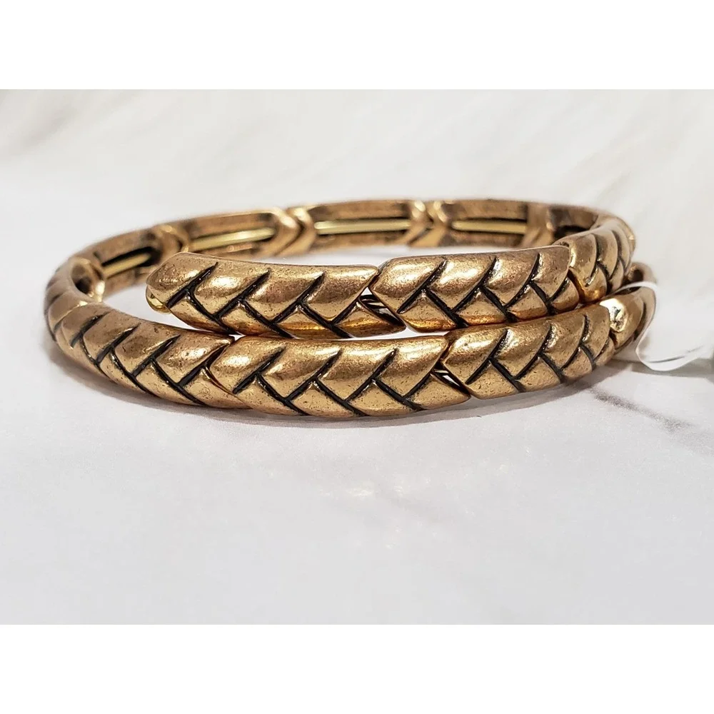 NEW Alex and Ani Bracelet NATURES WEAVE WRAP GOLD braided bracelet